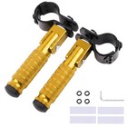 2-in-1 E-bike Foot Pegs  Clamp-on   M8 Bolt-on Foldable Passenger Foot Gold
