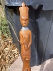 Hand Carved Wood African Tribal Figure Decorative Spoon 15   