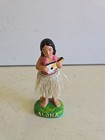 Vintage 6  Original Kn Japan Chalkware Aloha Hula Girl Ukelele Nodder