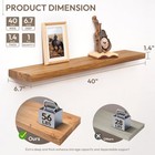 Marsmiles 40 Inch Floating Shelves For Wall Solid Elm Wood Wall Mounted