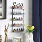 5 Tier Metal Nail Polish Wall Rack Display Organizer Shelf Holder 50  Bottles