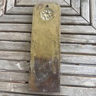 Vintage Embossed Hanging Brass Letter Holder Floral Sun Flower Pattern