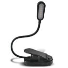 Led Reading Book Light W clip Flexible Usb Rechargeable Bed Travel Desk Laptop