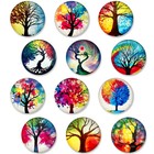 Wrapables Crystal Glass Magnets  Refrigerator Magnets  set Of 12 