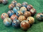  5  Original Navajo Indian Turquoise Trade Beads Big Spheres Fur Trade 1800 s