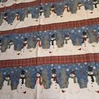 Handcrafted Winter Snowman Quilt Blanket With Festive Holiday Scene Pattern