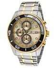 Invicta Men s 17014 Specialty Chronograph 18k Two-tone Bracelet Gold Dial Watch