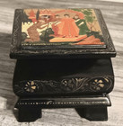 Early 20th Century Paper Mache Lacquered Hand Painted And Signed Russia