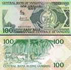 Vanuatu 100 Vatu 1982  Unc  5 Pcs Lot  P-1a  Prefix Aa