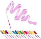  Dance Ribbons - 16 Packs Ribbon Wands With Non-slip Handles For Girls Gift  