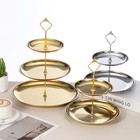 Stainless Steel Tiered Cupcake Stand Holder Display Tray Cupcake Serving
