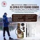 X5 Combination Powerful Compact Travel Fishing Rod 1 Spin 1 Fly Reel case 7    2   