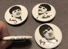 Complete Set Of The Beatles Pins Pinbacks Buttons - 4x Lot - Rock Memorabilia
