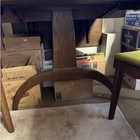 Vintage Mcm Dining Room Set - Drop Leaf Table  4 Chairs  China Cabinet