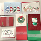Christmas Papyrus Greeting Cards Note Cards W  Envelopes   Gold Seals Excellent