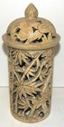 Vintage Carved Soapstone Candle Lamp Incense Burner Oriental Folk Art Asian
