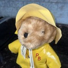 Rare Vintage 1985 Paddington Bear Plush Stuffed Yellow Raincoat Hat Red Boots   