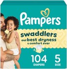Pampers Swaddlers Diapers Size 5 104 Count Hypoallergenic Baby Diapers