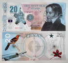 Republic Of Texas Commemorative Fantasy Currency Set 4 Pcs 20-500 Dollars New