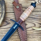 Vintage Ww2 Double-edged V42 Military Knife Stiletto Dagger Knife With Sheath