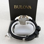 Bulova Men s Marine Star Black Dial Silicone Strap Quartz Watch 98b277