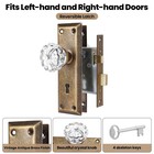 Mortise Lock Set For Interior Door  Vintage Antique Brass Door Knobs With Loc   