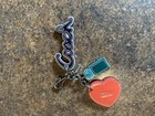 Coach Leather Multi Charms Keychain keyfob keyring bag Charm
