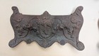 Antique Victorian Cast Iron Stove Panels Ornate Floral Architectural Salvage Set