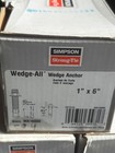 3 - New Simpson Strong Tie Wedge All Wa16000 1  X 6  Wedge Anchor Box Of 1 4 Pcs