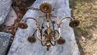 Antique Victorian Eastlake Ornate Bronze 5 Light Chandelier Hanging Light 