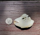        19th Century Chinese Hand Carved White Jade Nephrite Mandarin Duck