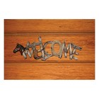 Rivers Edge Products Rustic Welcome Plaque Hanging Sign  Indoor Or Outdoor  P   