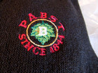Pabst Blue Ribbon Vintage V Neck Sweater Men s S Dark Brown 1980 s New Old Stock