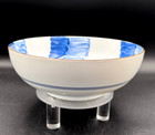 Vintage Blue   White Chinese Or Japanese Large Porcelain Serving Bowl 8  Diam