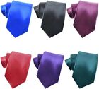 Mens 100  Solid Color Silk Neck Tie 58  Long  actual Length Varies 56  To 60  
