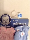 Gerber Infant Girls Mittens 0-3 Months Set Of 4 