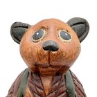 Vintage Carved Wood Gardener Farmer Bear 6    Figurine