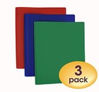  Poly Two-pocket Folder  Three-hole Punch Prong Letter Red  Blue  Green