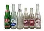 Lot 12 Vtg Soda Bottles  Like Kist Vess Love Sun Drop Ski Mission Sun Crest Etc 