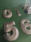 Vintage Cast Aluminum House Numbers retro antique 