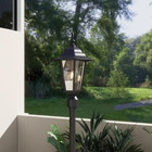 1-light Textured Black Outdoor Post Lantern With Clear Glass Free Shipping New