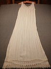 Vintage 80s 90s Era Ivorylace Cottagecore Boho Romantic Dress With Antique Slip