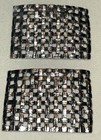 Vintage Musi Silver Tone Brutalist Basket Weave Shoe Clips Mcm Mod Pair 2    20g
