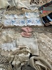 Lace Trims Collars Crochet Scrap Fabric Sew Craft Embellish Vintage Cutter Lot