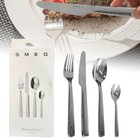 Smeg 4 Piece Western Tableware Set With Knife  Spoon  Fork Stainless Steel Us