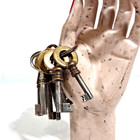 Authentic Antique   Vintage French Bunch Of 10 Key 2 76 In Architectural Salvage