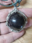 Witch   s Scrying Obsidian Sphere Crystal Ball Pendant Necklace Divination Jewelry