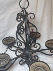 Antique Victorian Cast Iron 26  Chandelier   Chain Hanging 5 Arm Parts   Repair 