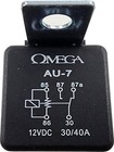 Omega Au-7 Spdt Single Pole Double Throw 30   40 Amp 12vdc Relay