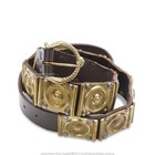 Roman Military Soldier Legionary Leather Belt Centurion Genuine Brass Accent